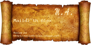 Mailáth Alex névjegykártya