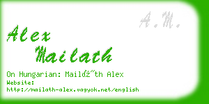 alex mailath business card